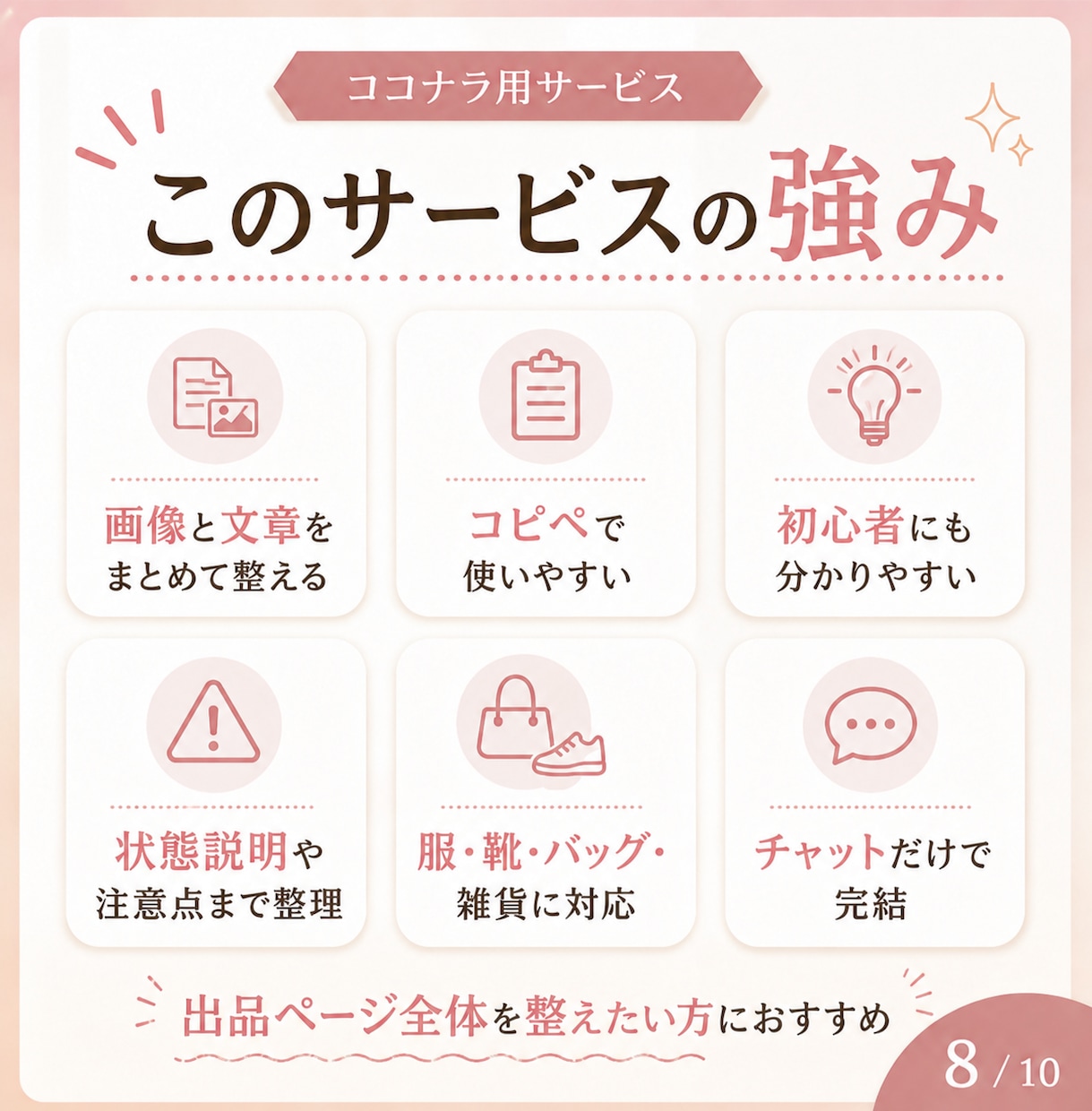 メルカリ用画像と文章を作ります 出品作業をラクにします！！！！ イメージ8