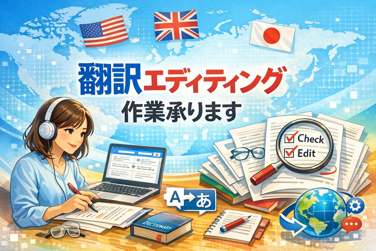 AIや翻訳アプリの英文のエディティングします 文章全体の流れを整え 文法不自然な表現をチェックします イメージ1