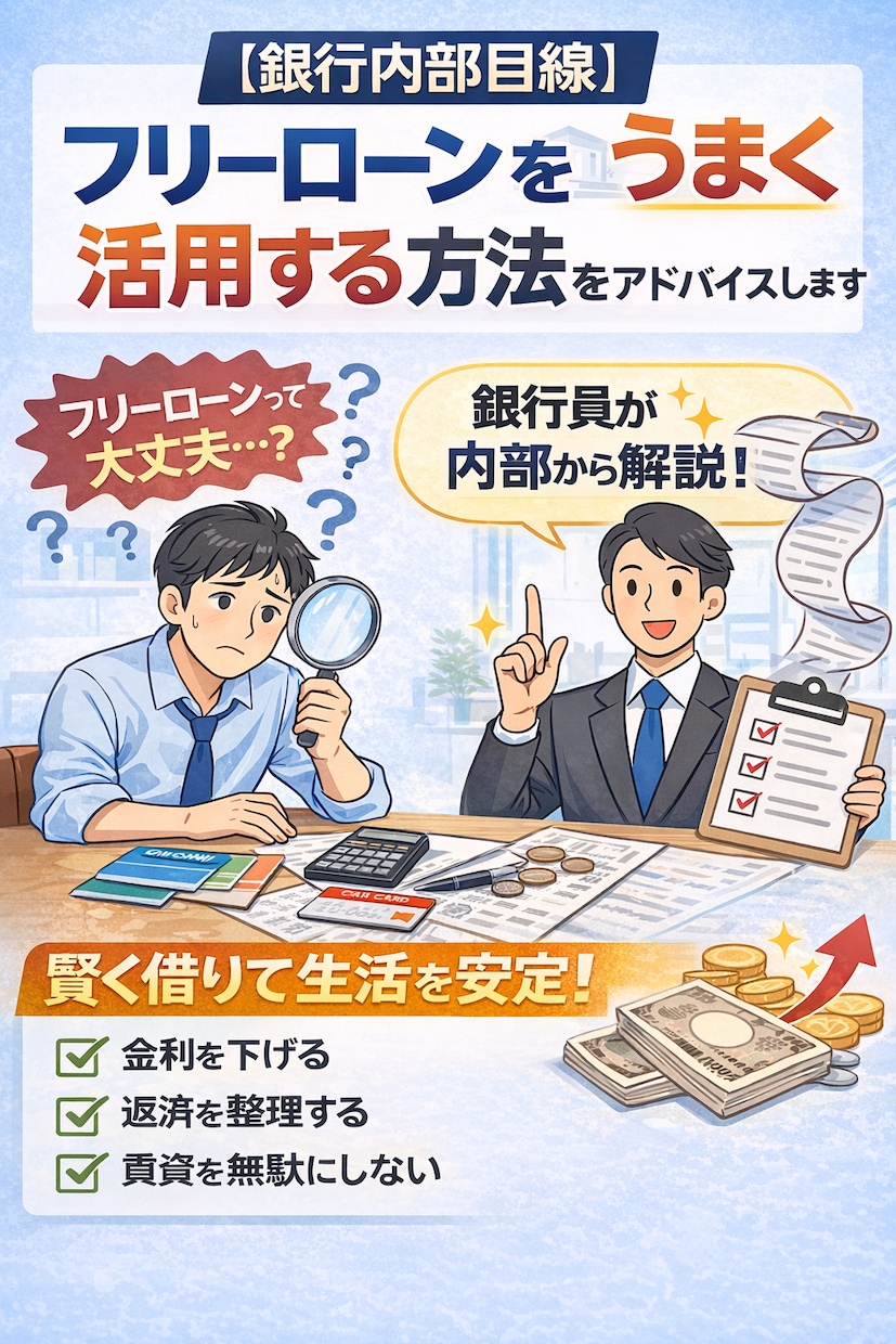 フリーローンを活用する方法をアドバイスします 【銀行目線】フリーローンをうまく活用する方法をアドバイス イメージ1