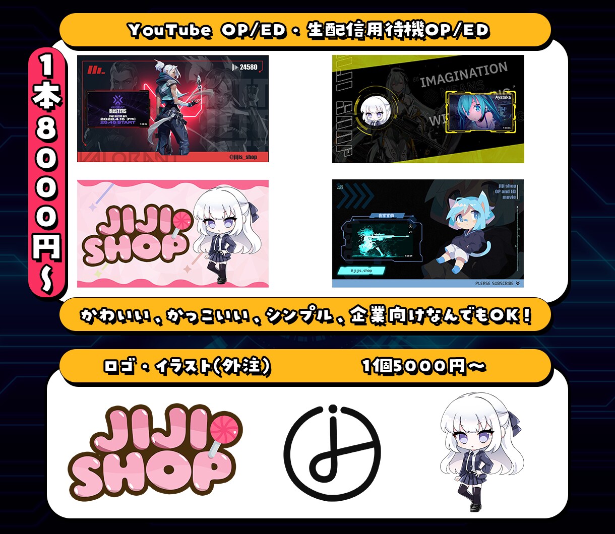 YouTuberオリジナルOP＆ED作成します 納期最短1日！テンプレート＆オリジナルなんでも対応します♪ イメージ3