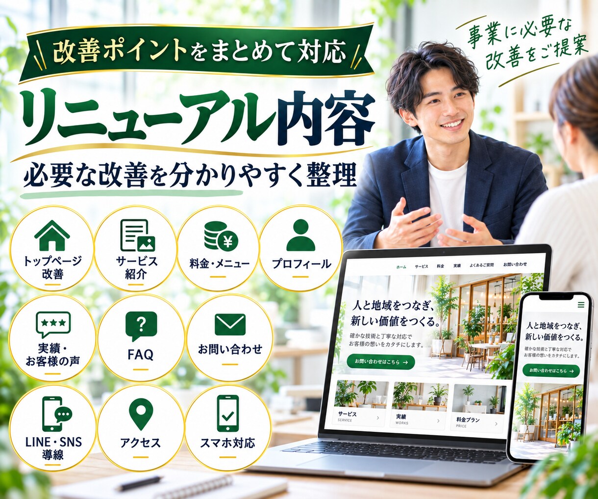 既存ホームページをリニューアルします 古いHPを見やすく予約につながる形へ改善します イメージ3
