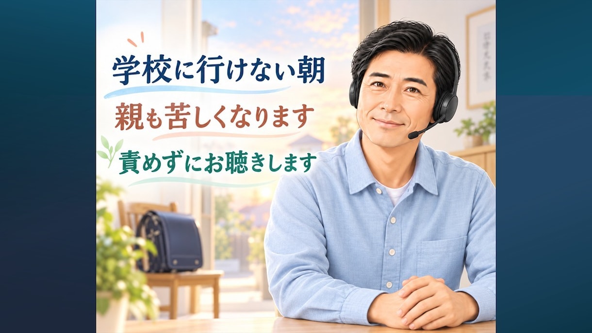 発達特性・不登校に悩む親御さんのお話を聴きます 学校に行けない苦しさも子育ての迷いも受け止めます イメージ2