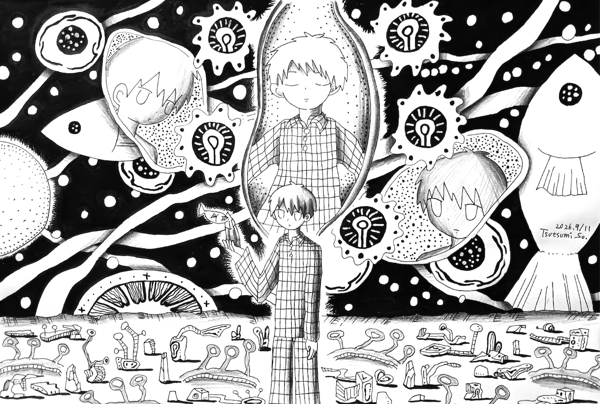 商用◎個人利用◎モノクロイラストの制作します 挿絵、サムネイル、ジャケット等の一枚絵を描きます イメージ6