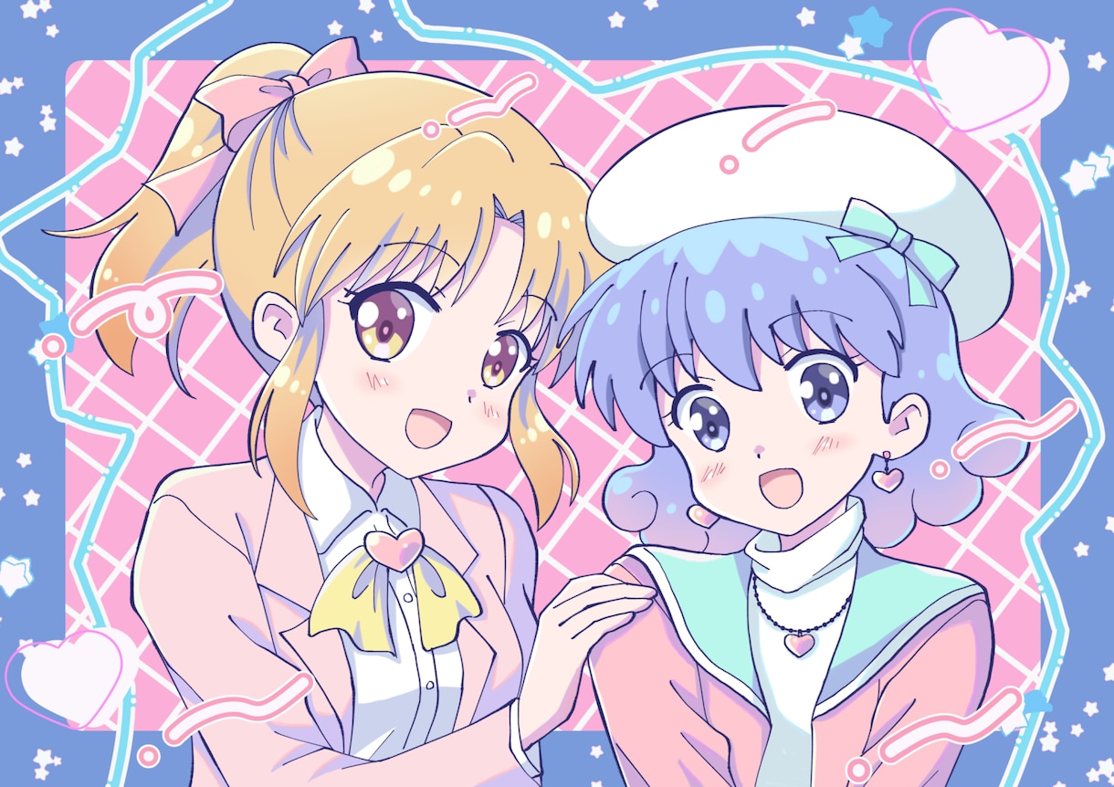 レトロポップ・パステルカラーの可愛い絵を制作します サムネ・MV・ジャケット等にレトロ可愛い一枚絵を制作します イメージ5