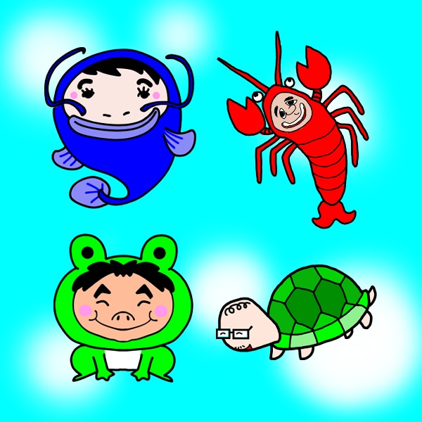 着ぐるみキャラ　おとぼけカンタン似顔絵お描きます 可愛いカンタンにがおえ！！プレゼントにどうぞ！ イメージ1