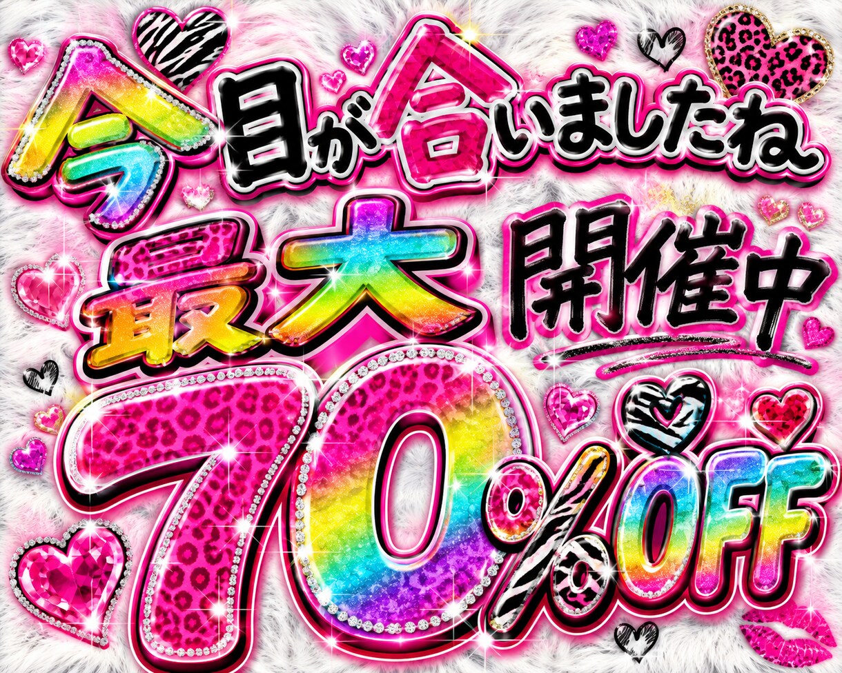POP、アイコン、ロゴ作成幅広く承ります アパレル歴10年ギャルの作る【売れるPOP】 イメージ1