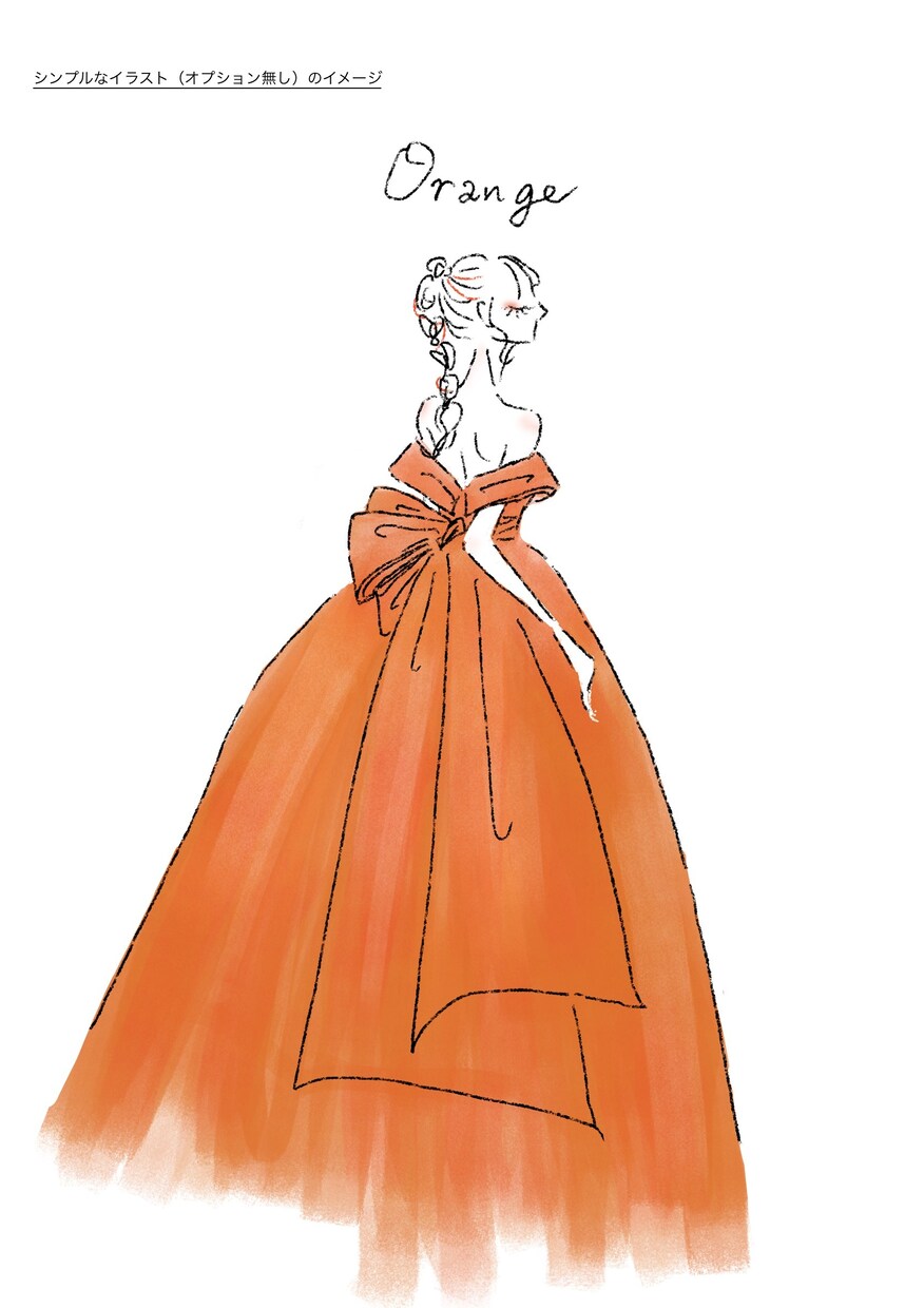 お洒落なウェルカムボード用イラストを描きます ファッションイラスト&デザインでこだわりの結婚式を彩ります イメージ5