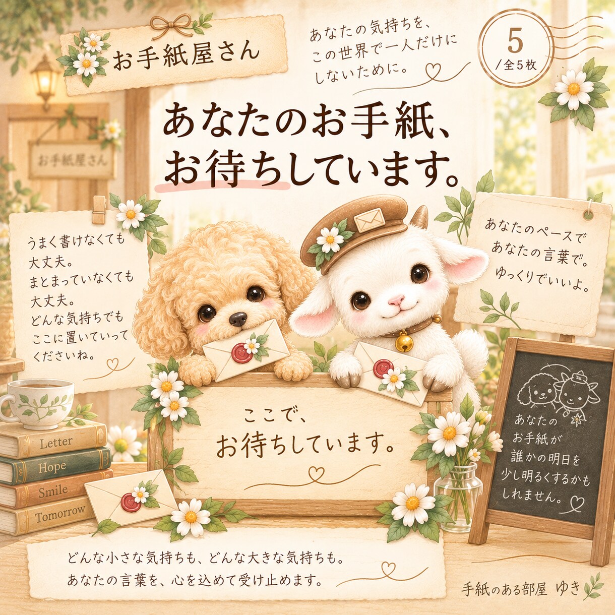 あなたの言葉、お手紙として受け止めます あなたの気持ちを、この世界で一人だけにしないために。 イメージ5