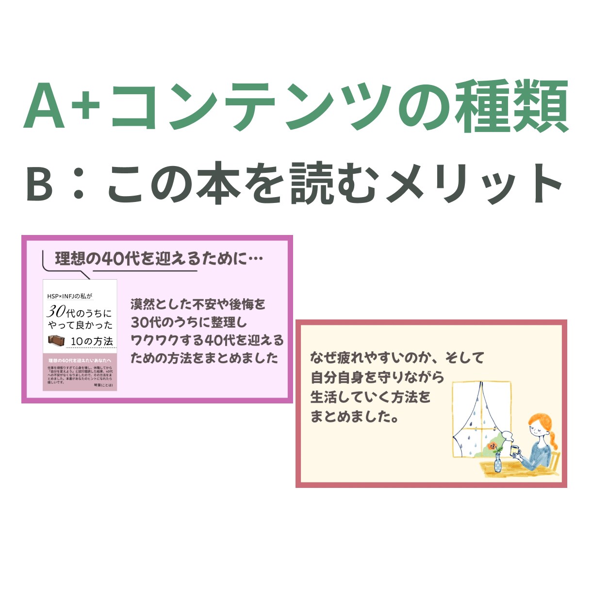 Kindle電子書籍のA＋コンテンツを作成します 表紙に合わせた「伝わる」デザインに【期間限定・割引中】 イメージ4