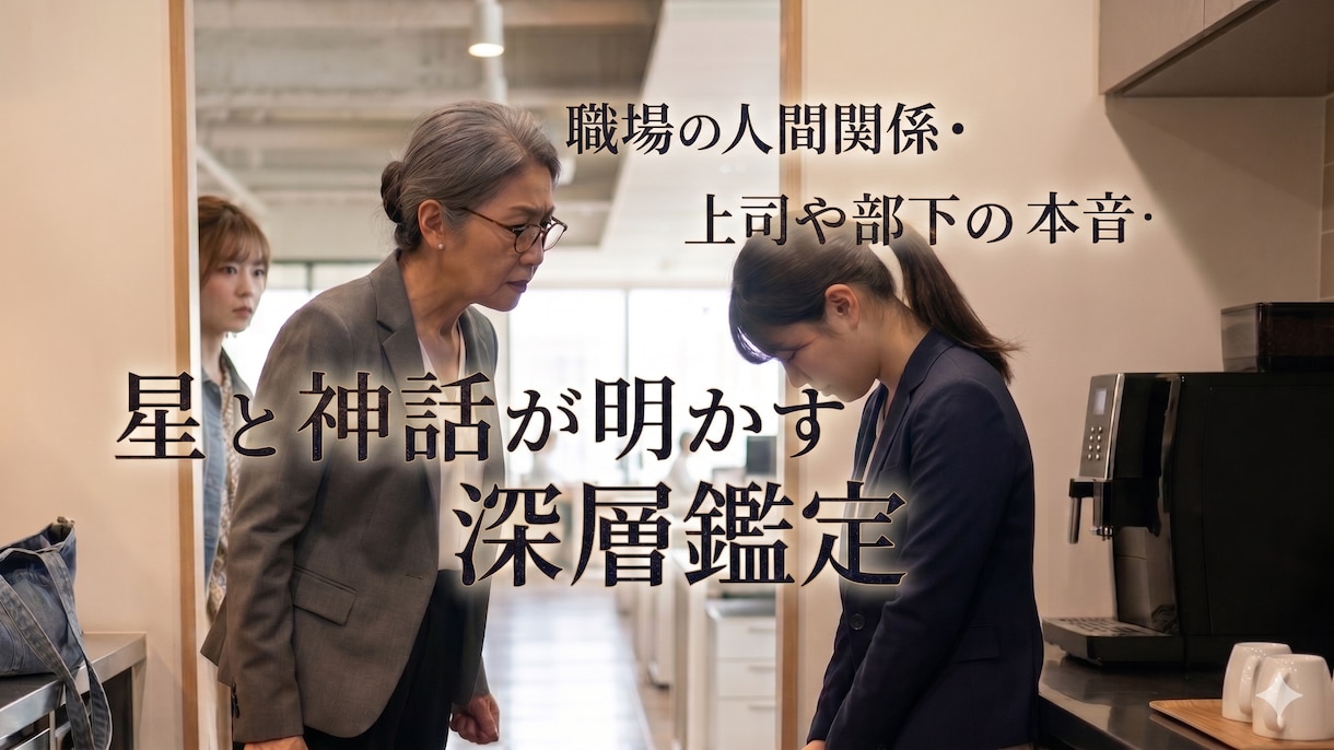 職場の人間関係・上司や部下の本音…神話が明かします 【人間関係の深層神託書】決断の次の一手 イメージ1