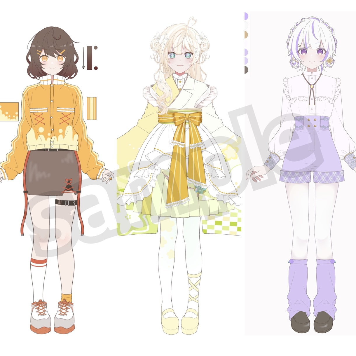 貴方だけのVTuber用パーツ分けイラスト作ります 一緒に貴方だけの理想のキャラクターを作りましょう！ イメージ2