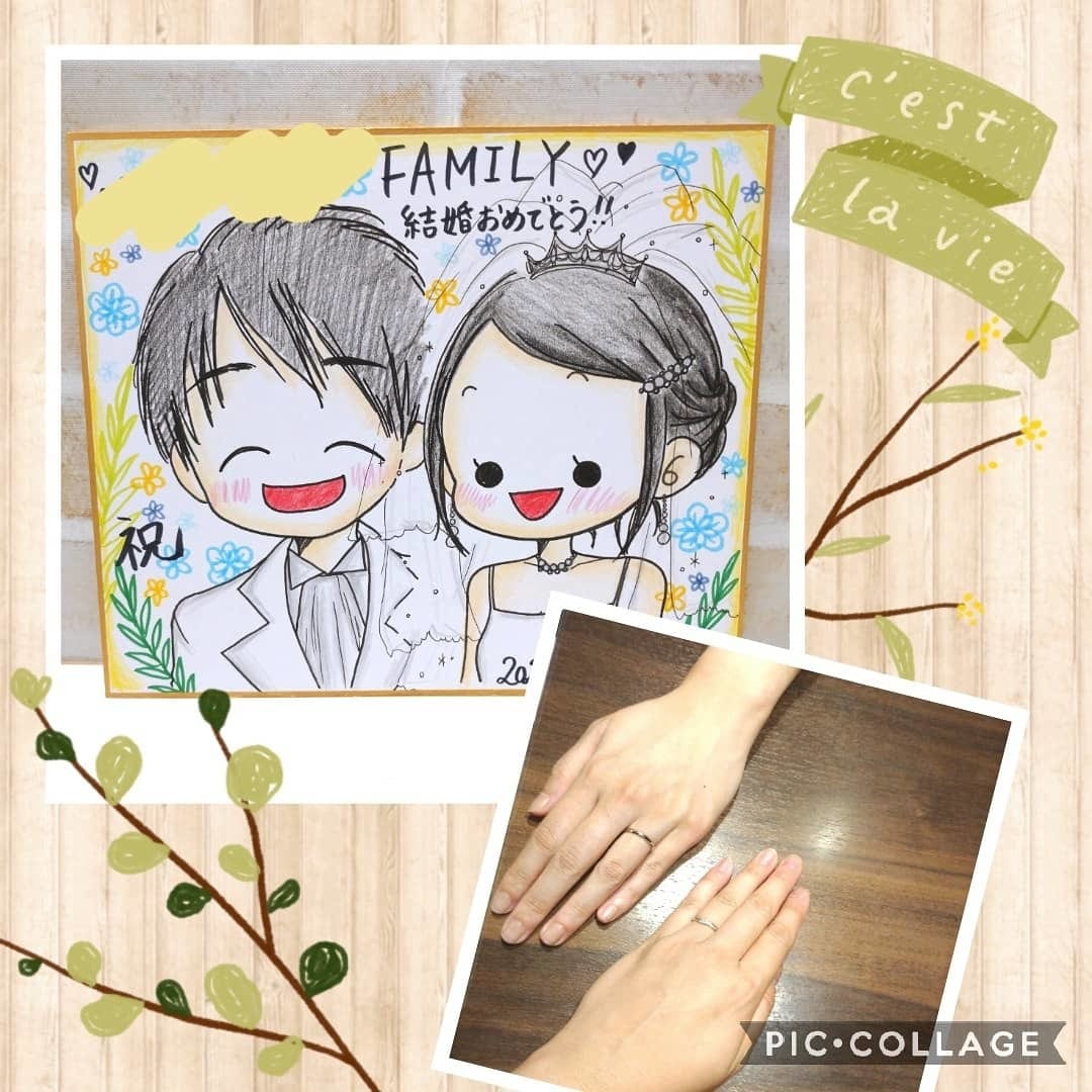 色鉛筆でゆるっとほっこり似顔絵(色紙)♪描きます ハーフバースデーや誕生日、結婚祝い、還暦祝いなど♪ イメージ2