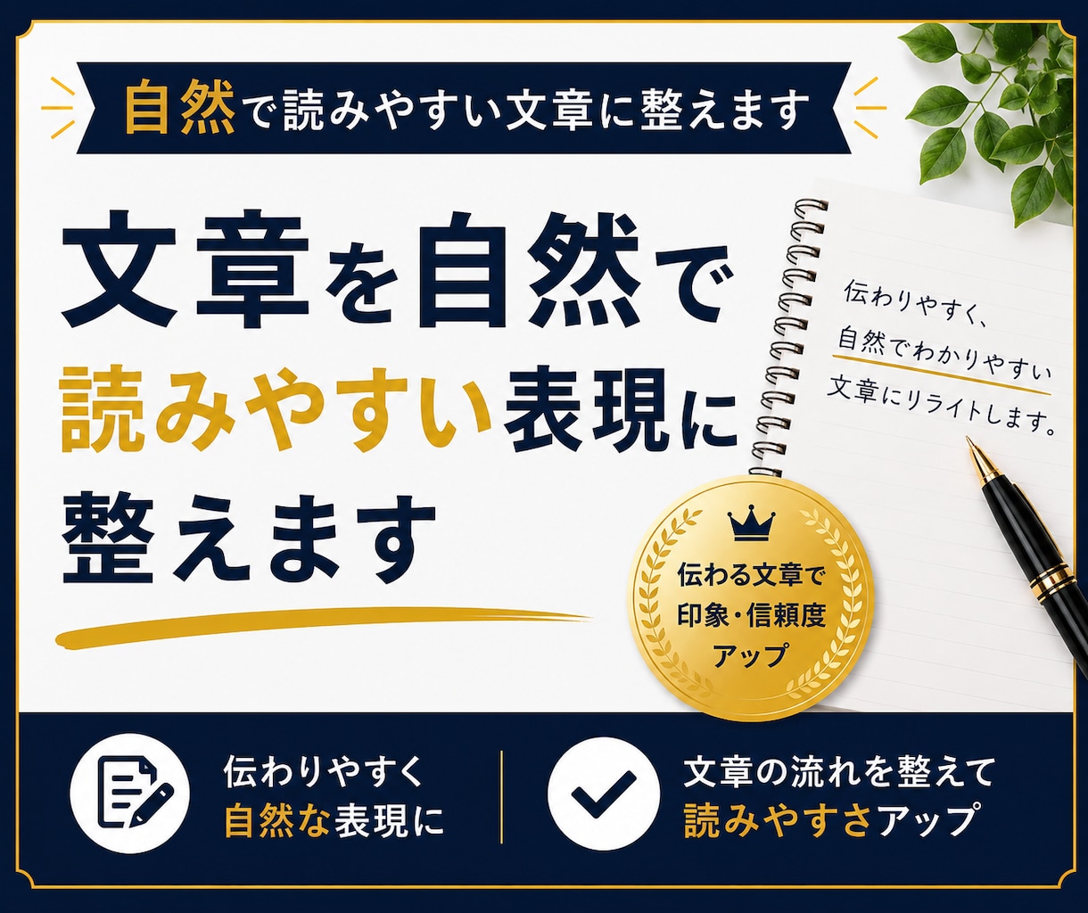 文章を自然で読みやすい表現に整えます 伝わりにくい文章を丁寧にリライトします イメージ1