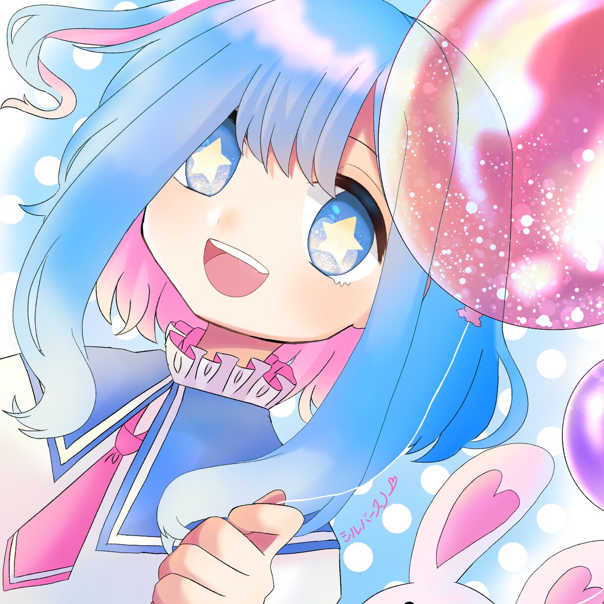 かっこ可愛いSNSで使えるアイコン描きます 安い！！早い！！満足！！を目指しています。 イメージ1