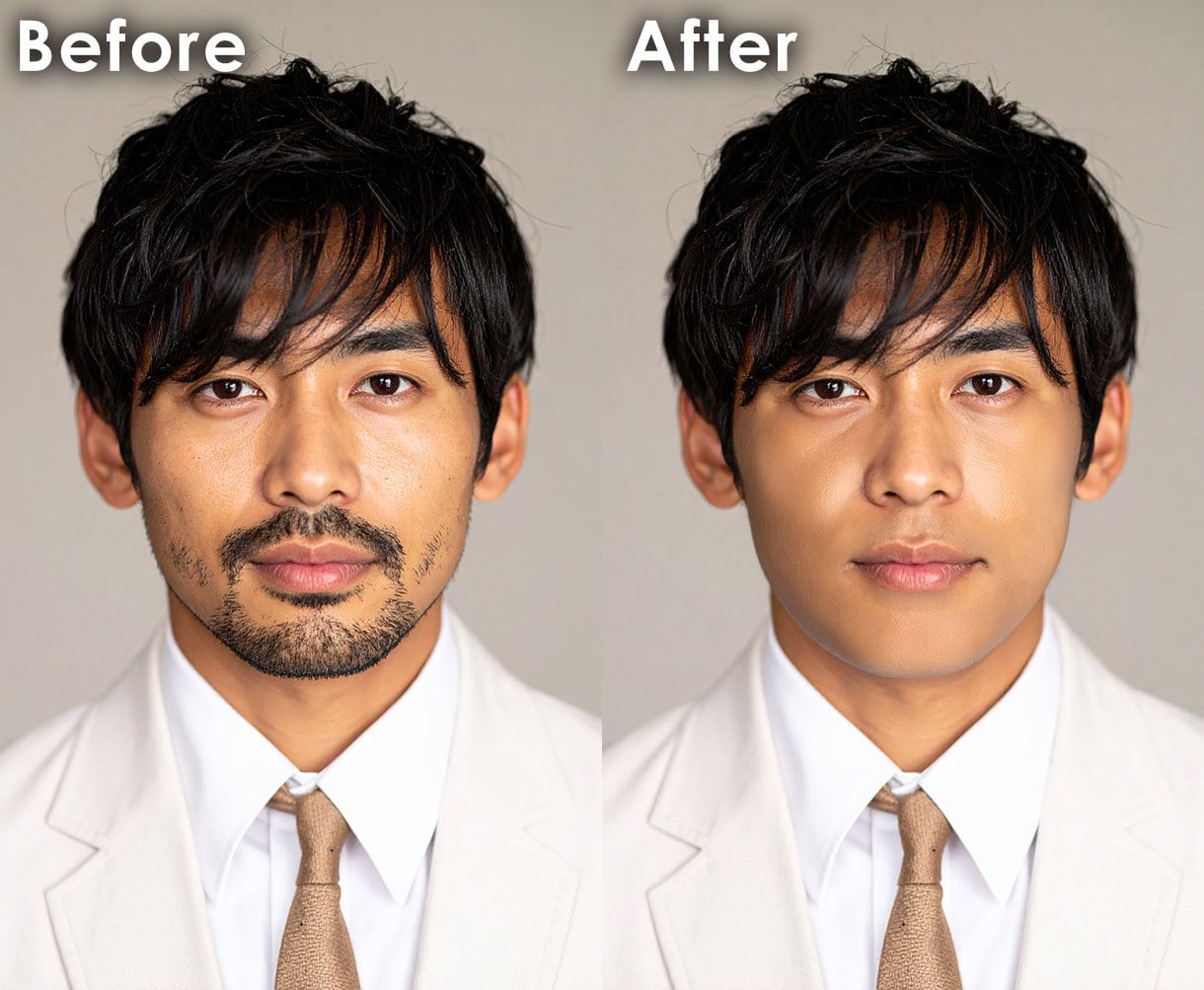 人物・背景お写真のレタッチをします 不要物削除・美肌補正・色味調節で写真を整えます イメージ8