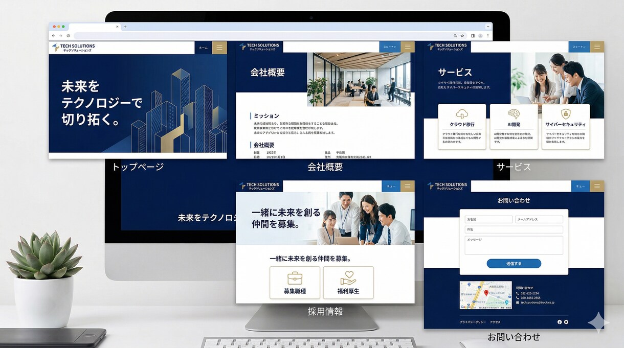 5名限定！５ページまでのWebサイトを制作します 会社・店舗対応／丁寧にスピード納品します イメージ3