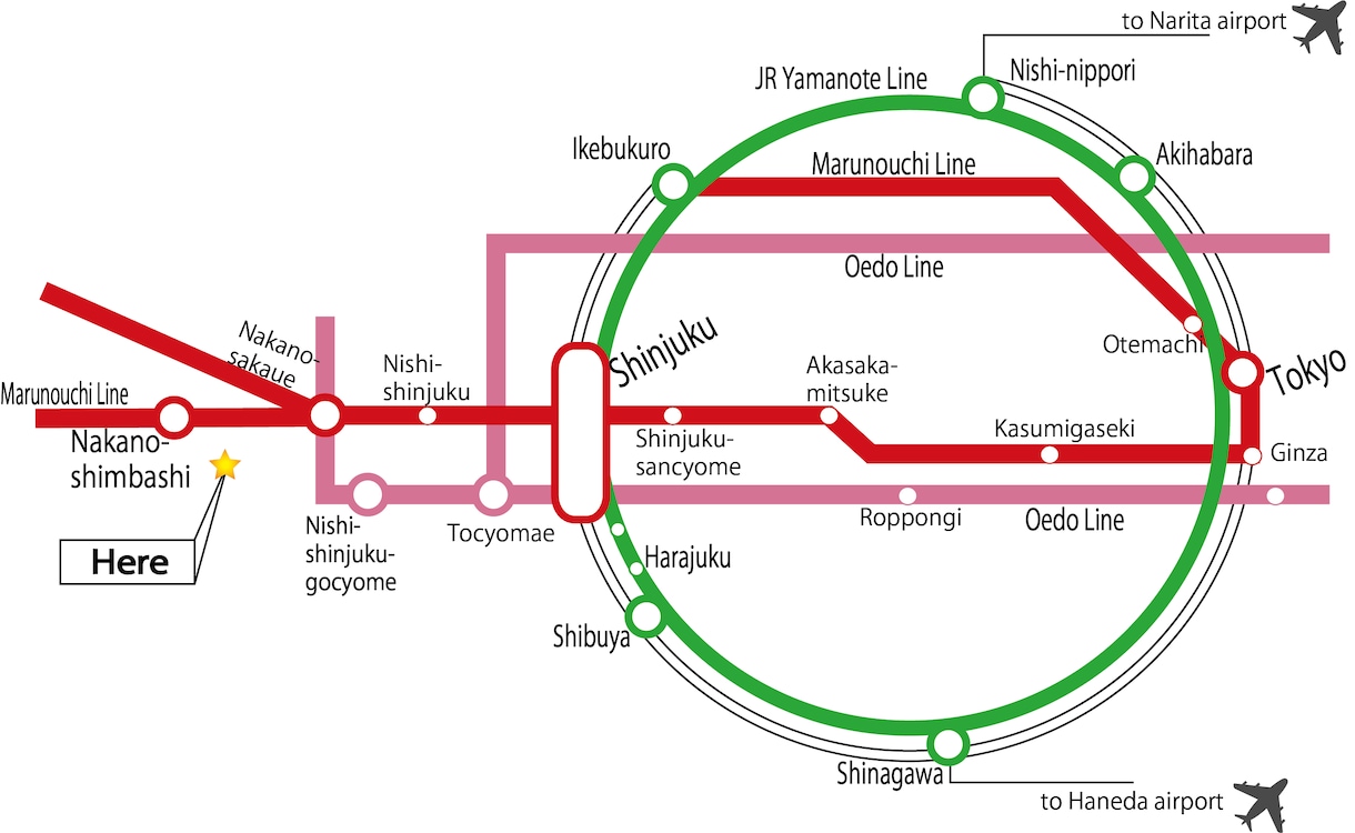 不動産広告に使用できる平面図・交通案内を作成します 賃貸募集広告、民泊リスティングなどにオススメ！ イメージ4