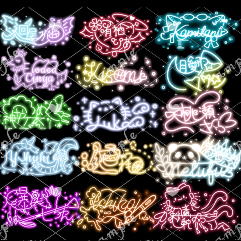オリジナルサインを制作します ネオン風商用利用込み一つ一つ手書き細かな修正何度でも〇 イメージ4