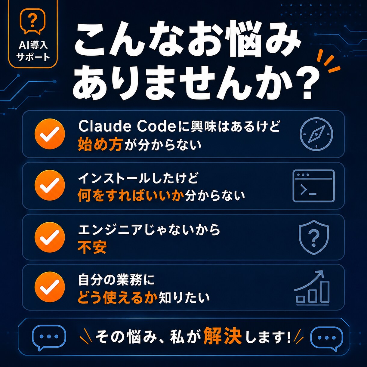 Claude Code導入のサポートします 黒い画面が怖い方も安心！ゼロから一緒に設定します イメージ2