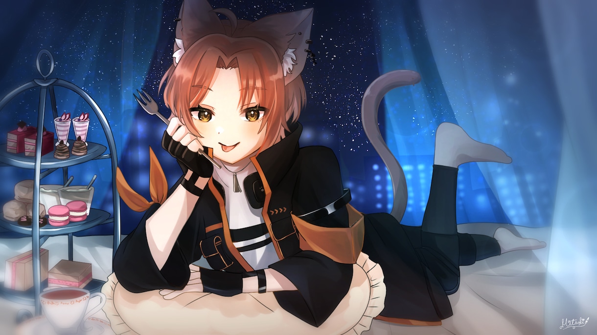 ボカロや歌ってみた用サムネイラスト描きます 世界観のあるエモい一枚絵！本家合わせからオリジナルまで！ イメージ9