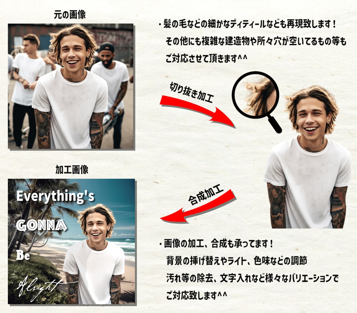 画像の切り抜き、加工承ります フリマ出品や個人写真、経営者向けサービス イメージ2