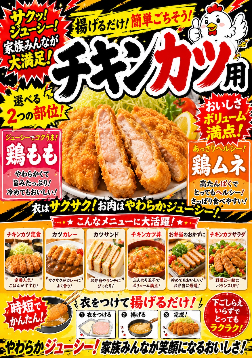 スーパー現場仕様のド派手POP作ります 現役スーパー精肉主任がド派手POP作成します！ イメージ2