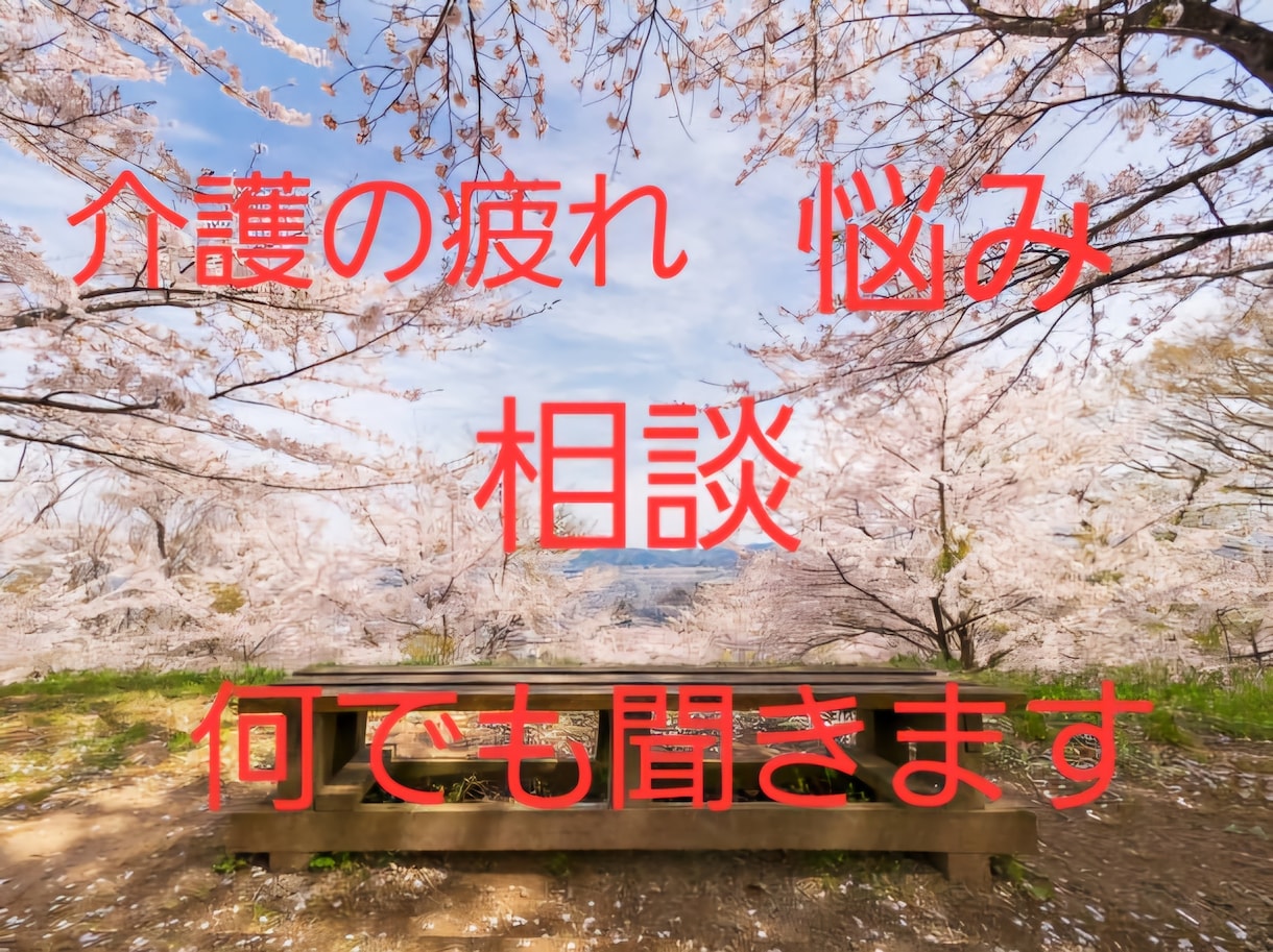 今すぐ話したい❗介護の悩み・相談・何でも聞きます 悲しい❕辛い❗疲れた❕誰にもない…寄り添い真剣に聞きます イメージ1