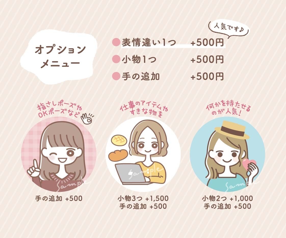 ゆるくてかわいいアイコン表情違い5点セット描きます 商用可◎ブログやSNSに!親しみやすいアイコンで印象アップ♪ イメージ8