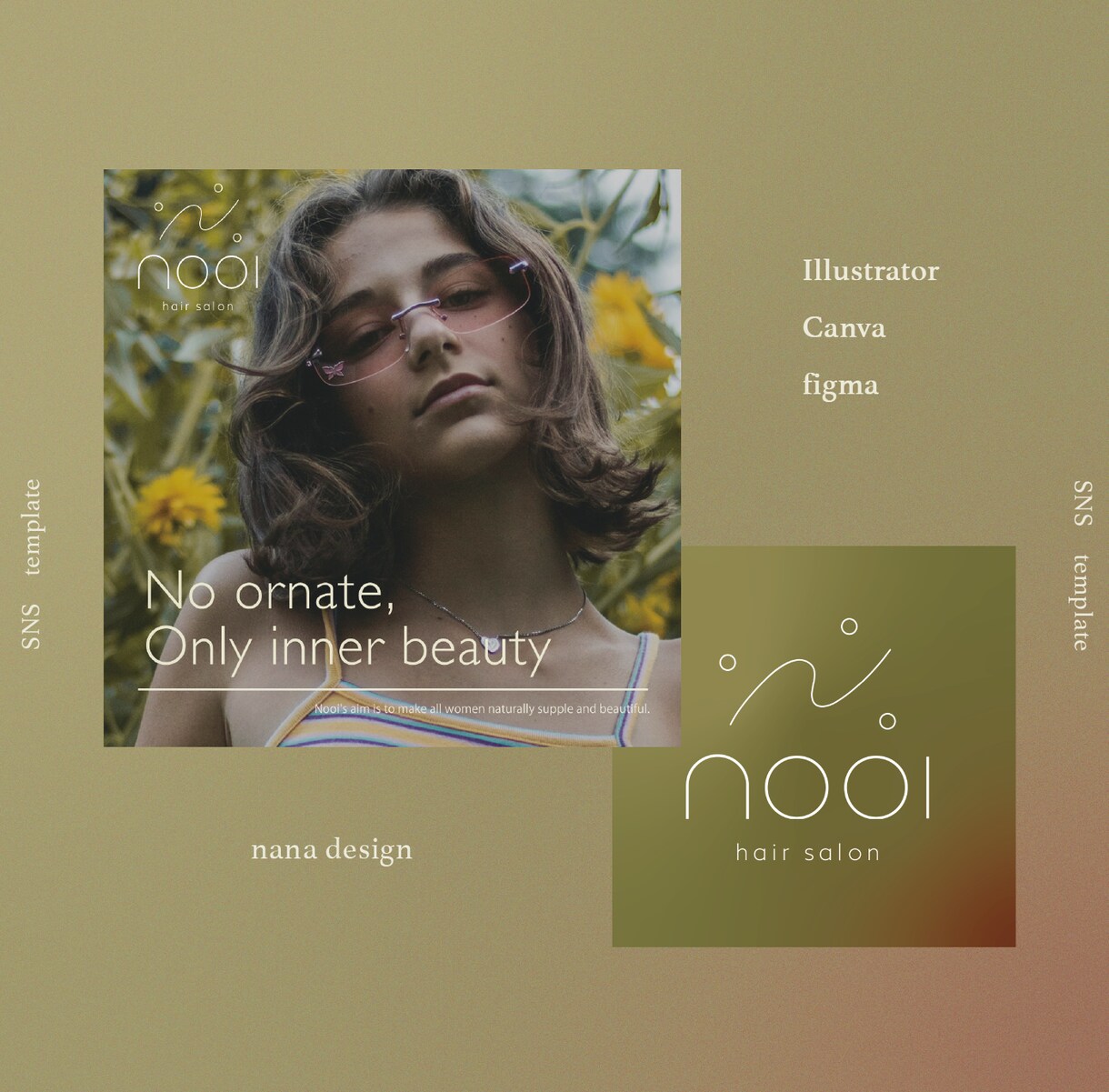 Instagram、Xの投稿テンプレ作成します トレンド感あるテンプレを｜Canva、Illustrator イメージ5
