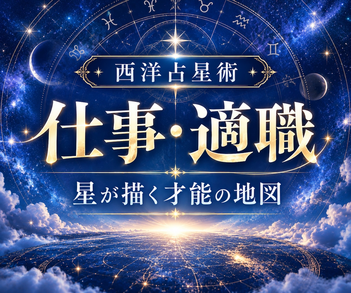 西洋占星術で生まれ持った才能と適職を読み解きます 転職・副業・独立に迷うあなたへ、星が示す本当の強みと働き方 イメージ1