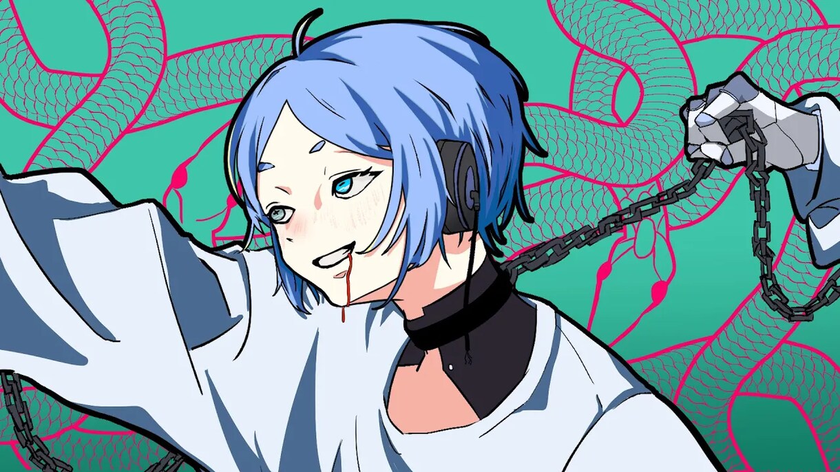 歌ってみた、サムネイル等のイラスト制作します 本家様と同じ構図、オリジナルの構図どちらも可能です イメージ8