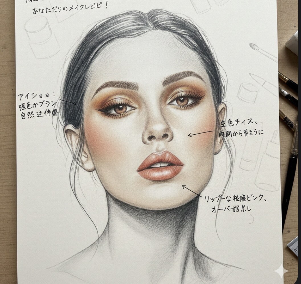 手持ちコスメで垢抜け！平日メイクカルテ作成します ポーチの中身を最大限に活かして時短＆旬顔に！ イメージ2