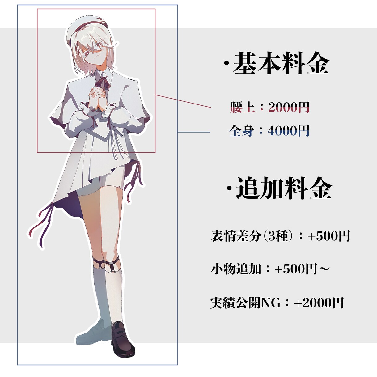 TRPG・配信等に使用できる立ち絵を制作します キャラクターのイメージにピッタリな立ち絵を制作します！ イメージ2