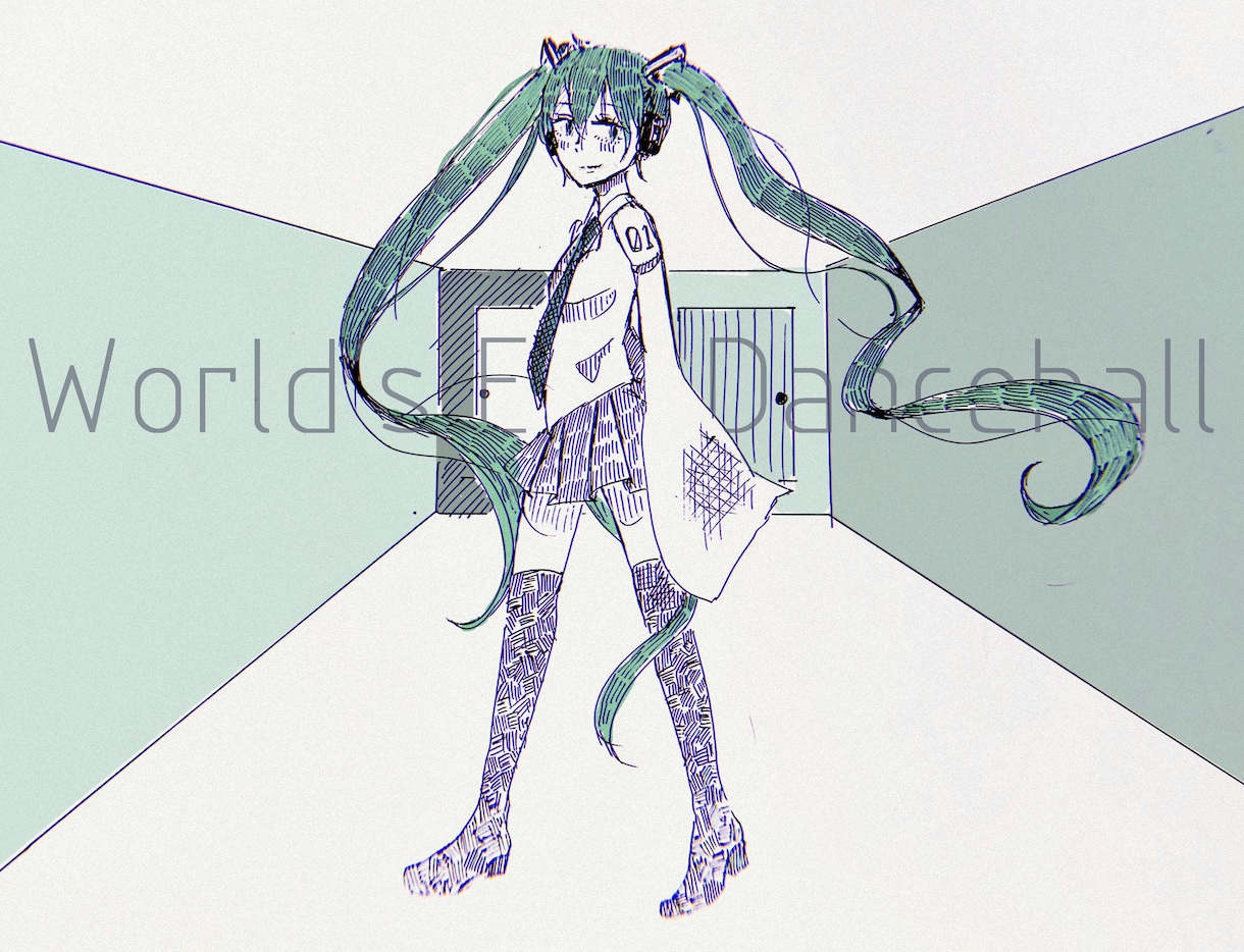 アナログ×デジタル着色イラスト描きます アナログでペン入れ→PCに取り込みデジタルで着色します イメージ1