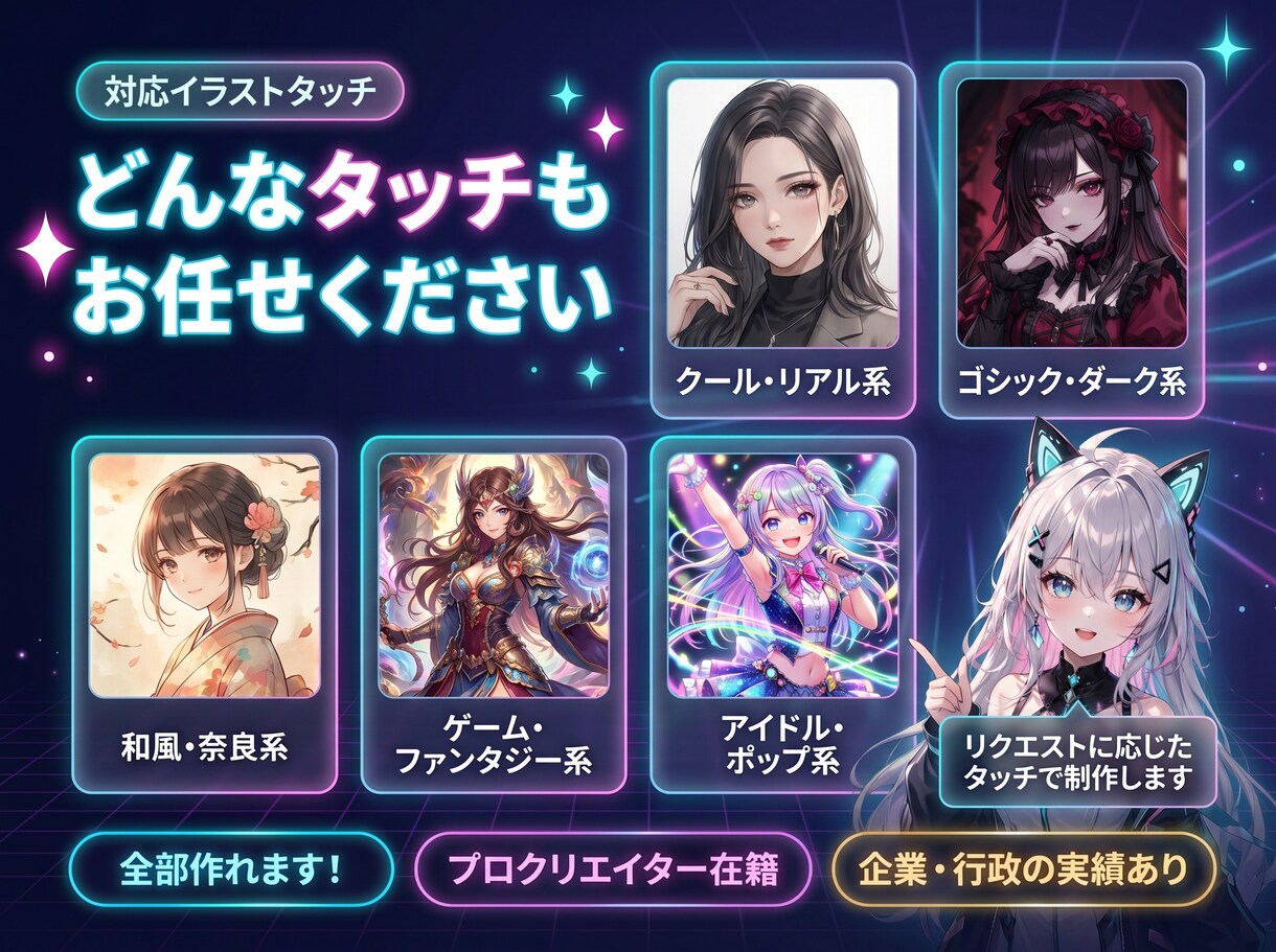 後発Vtuber制作と配信活動に必要な素材作ります 配信画面/背景/ネームロゴ/離席中/待機中/OP/EDセット イメージ4
