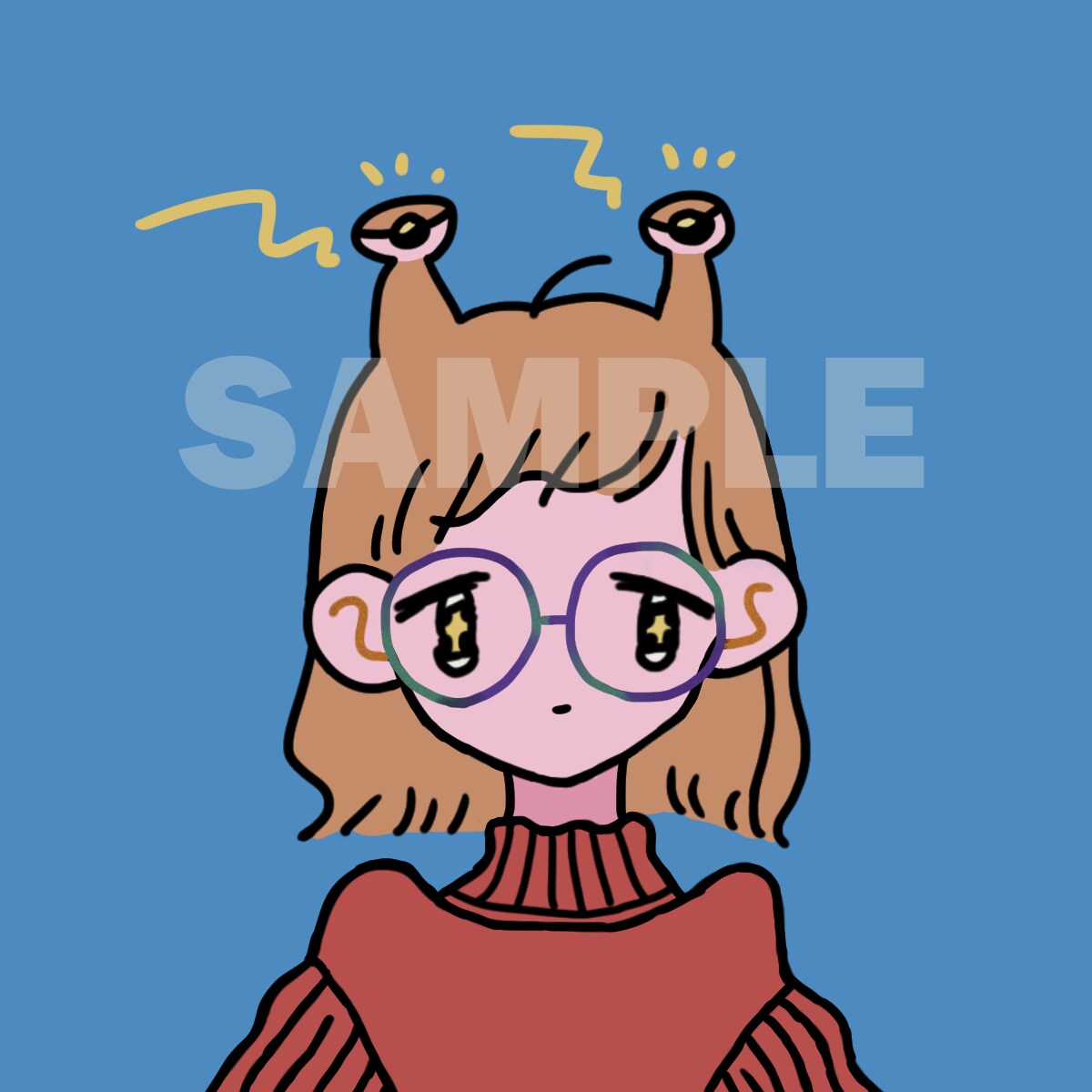 SNSアイコンに使える人物イラスト描きます SNSなどのアイコンに使える、シンプルおしゃれなイラスト。 イメージ4
