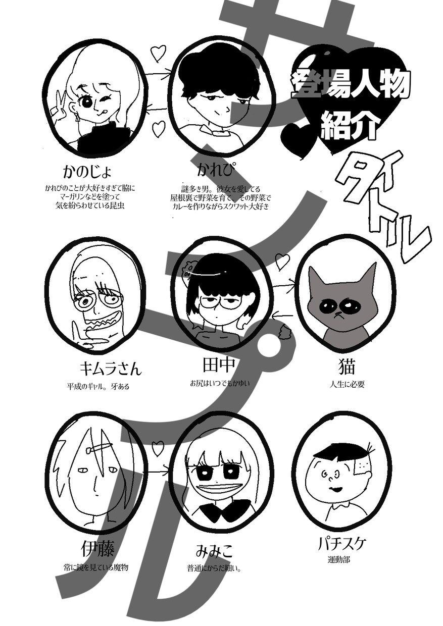 DVDパッケージ裏・登場人物ページイラスト描きます 【商用利用可】お祝いごとやチラシや広告に イメージ2