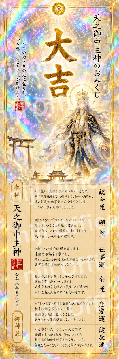 八百万神⭐︎おみくじに「気」を込めて開運します 何が当たるかな？護符代わりに使う金運上昇お守りも当たる イメージ7