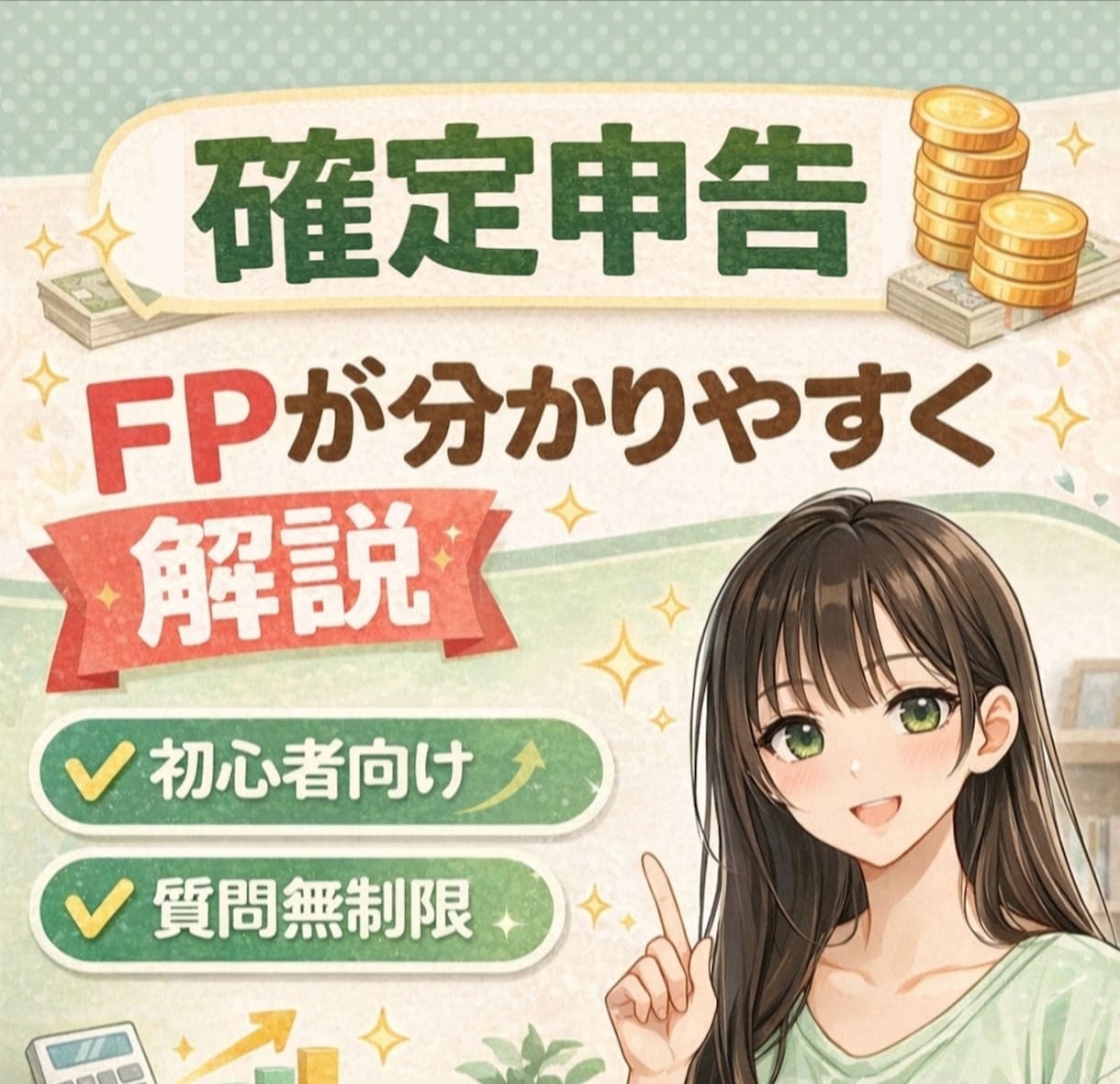 副業初心者さん向け｜FPが確定申告をサポートします ✅️フリーランス✅️副業✅️会社員もOK✅️質問回数無制限 イメージ1