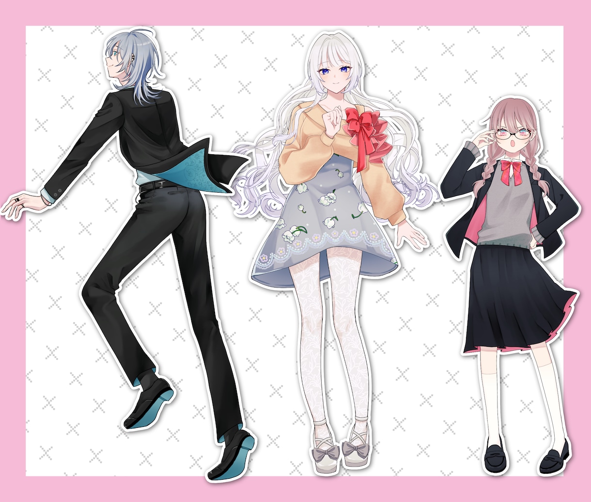 立ち絵イラスト承ります 20代の男女が得意です！創作活動のお手伝いに♪ イメージ8