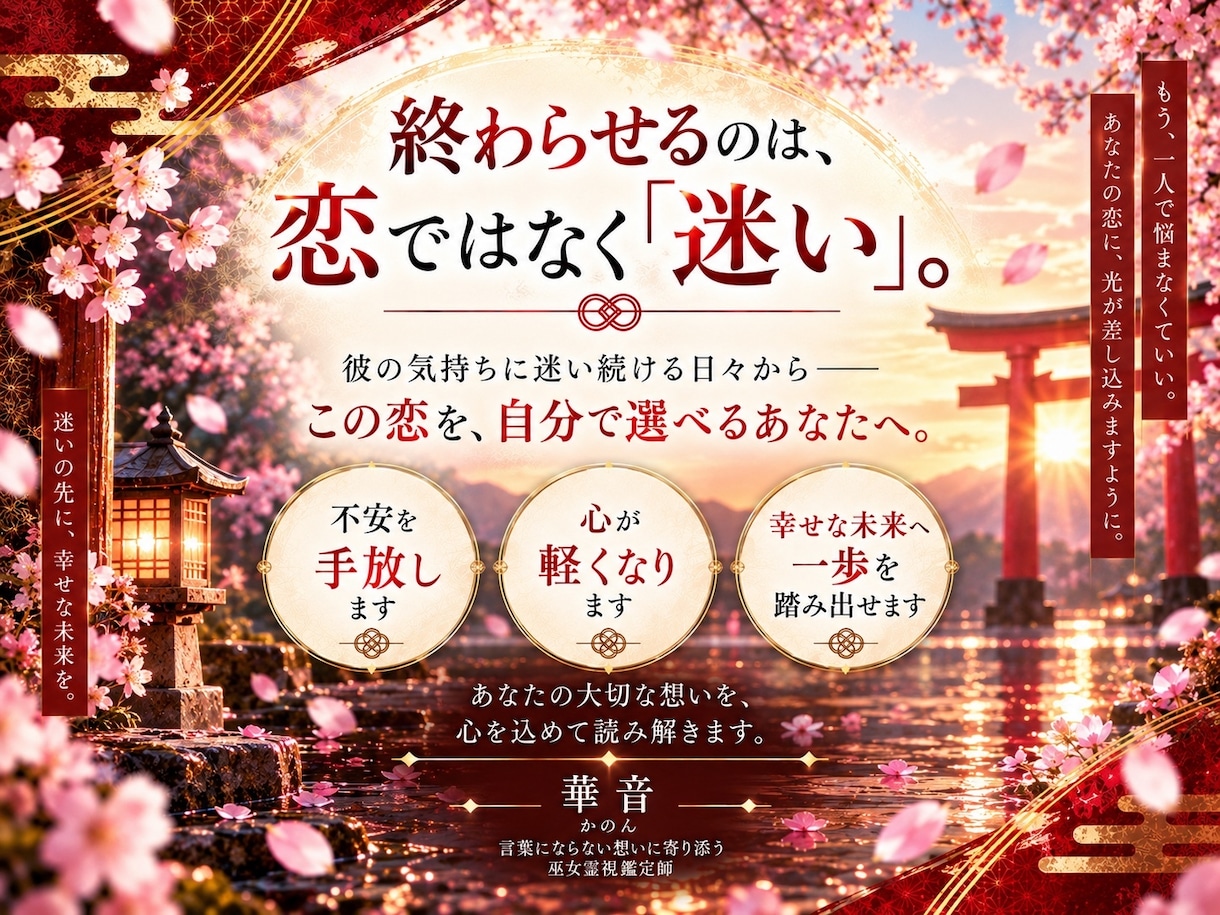 彼の本音・二人の未来を深く霊視します 片思い・曖昧な関係｜恋の迷いに終止符を イメージ10