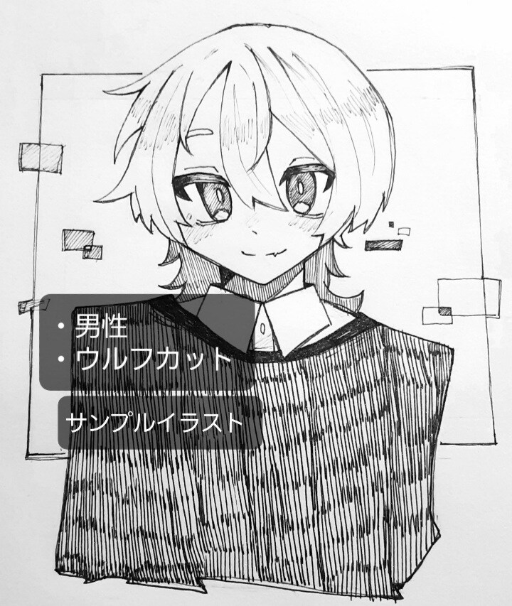 モノクロ線画でオシャレなアイコンを描きます ペンのタッチ、絵柄が気に入っていただければ嬉しいです！ イメージ1