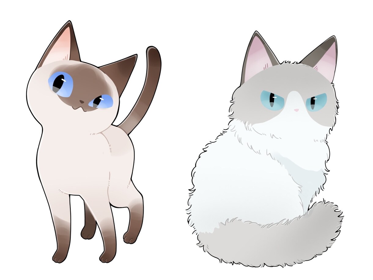猫ちゃんのイラストお描きします 〜猫ちゃん好きのためのイラスト〜ラフ修正制限なしです イメージ5