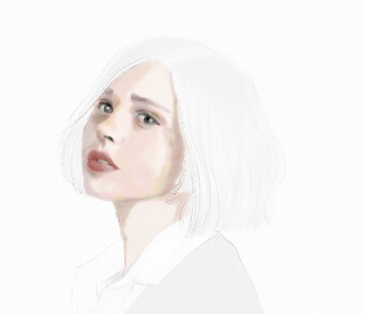 デジタル水彩で優しい雰囲気の似顔絵を描きます お写真から水彩画風の似顔絵をおこします イメージ1