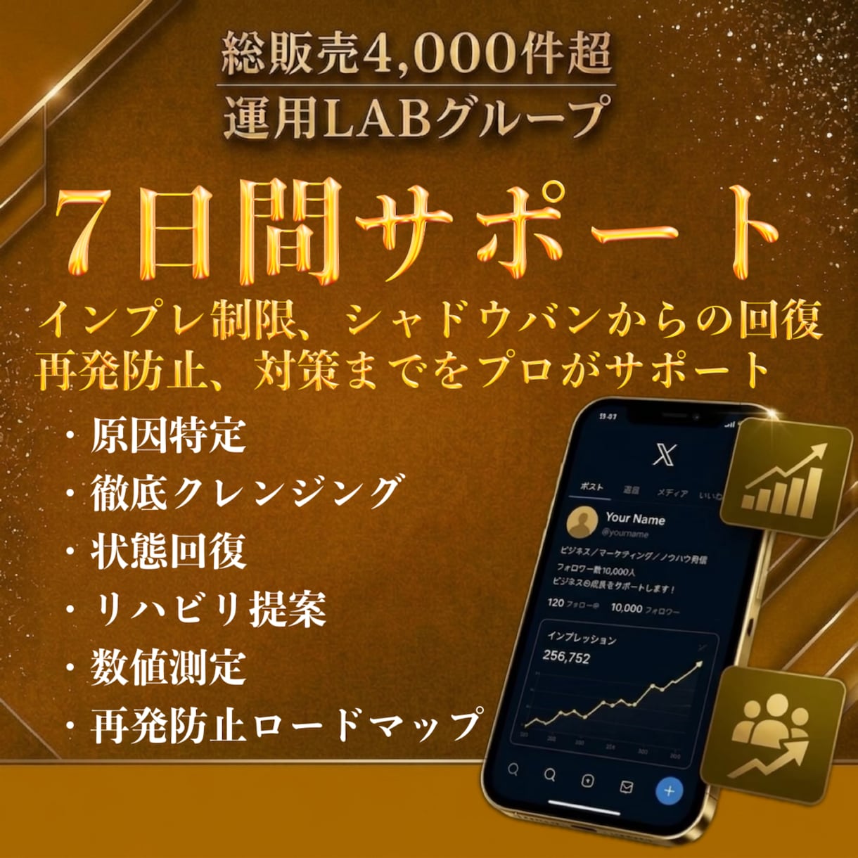 Xインプ制限・シャドウバンの回復対策サポートします 今どこで詰まってますか？X運用のDM相談を受付中！ イメージ3