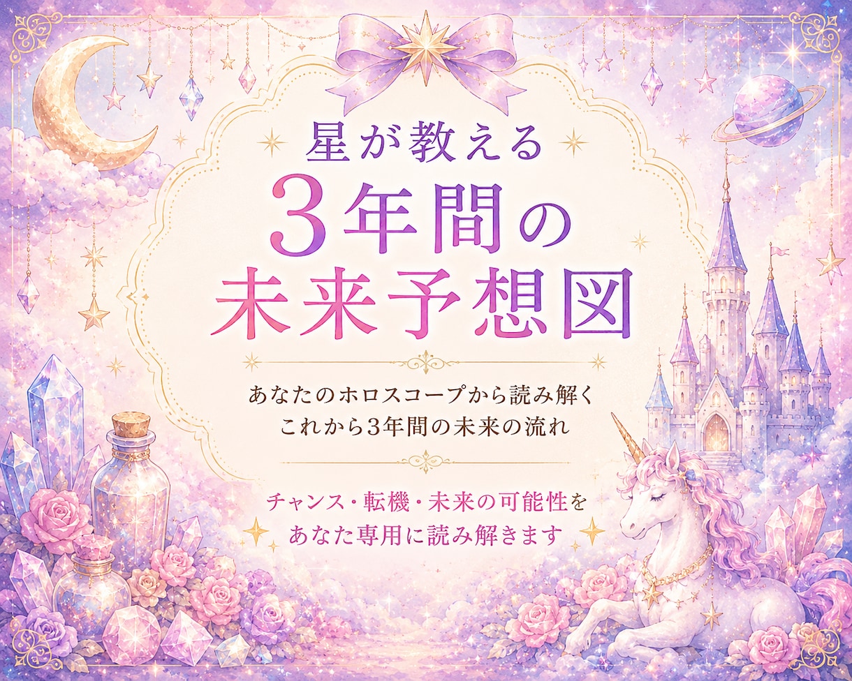 3年間の未来予想図を作成します 星が教える3年間の未来予想図 ～これから3年間の未来の流れ～ イメージ1