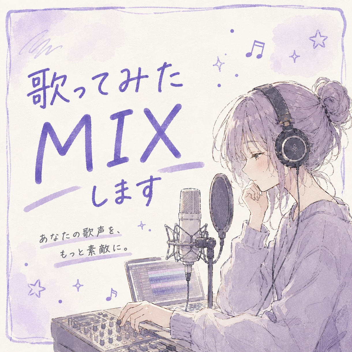 歌ってみたのMIXを承ります あなたの歌声を魅力的に仕上げます イメージ1