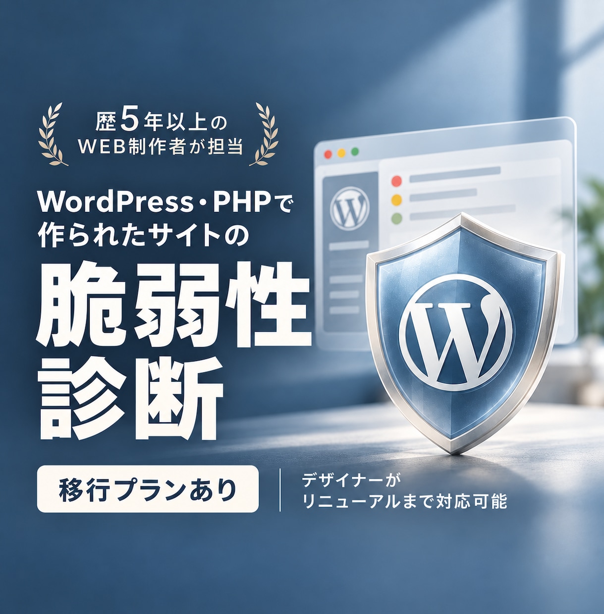 WordPress・PHPの脆弱性を診断します 放置サイトの危険度をレポート｜移行・リニューアルも対応可能◎ イメージ1