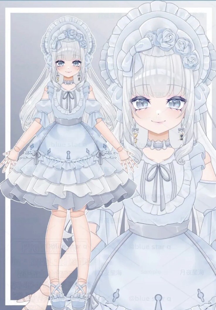VTuber用パーツ分け立ち絵販売します VTuber、Live2Dモデリング用の立ち絵を販売します イメージ7