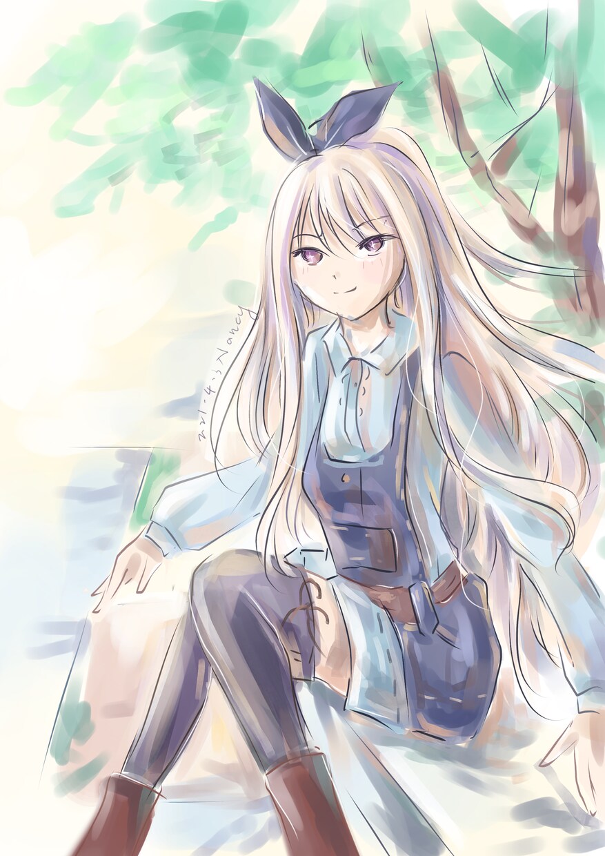 美少女のイラストます 本の表紙、イラスト、自分のプロフィールは利用できる。 イメージ1